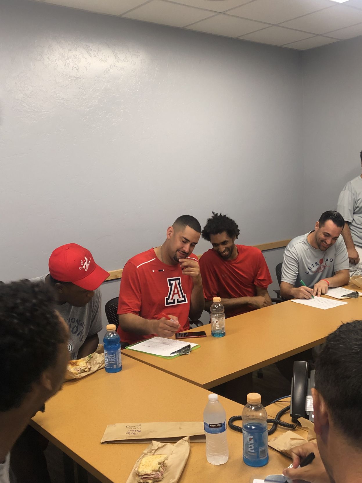 Draft scene at Lute Olson Fantasy Camp